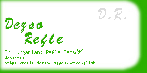 dezso refle business card